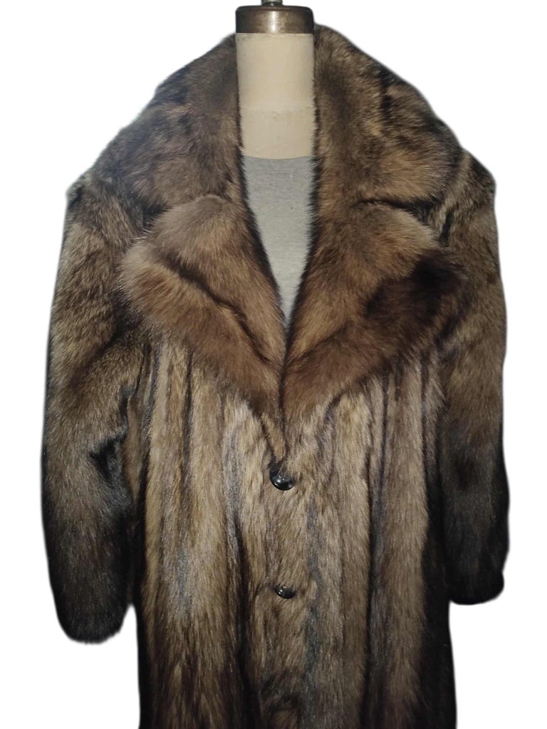 Big Tall Men's Fisher sable fur coat jacket size 2 XL ~no duties