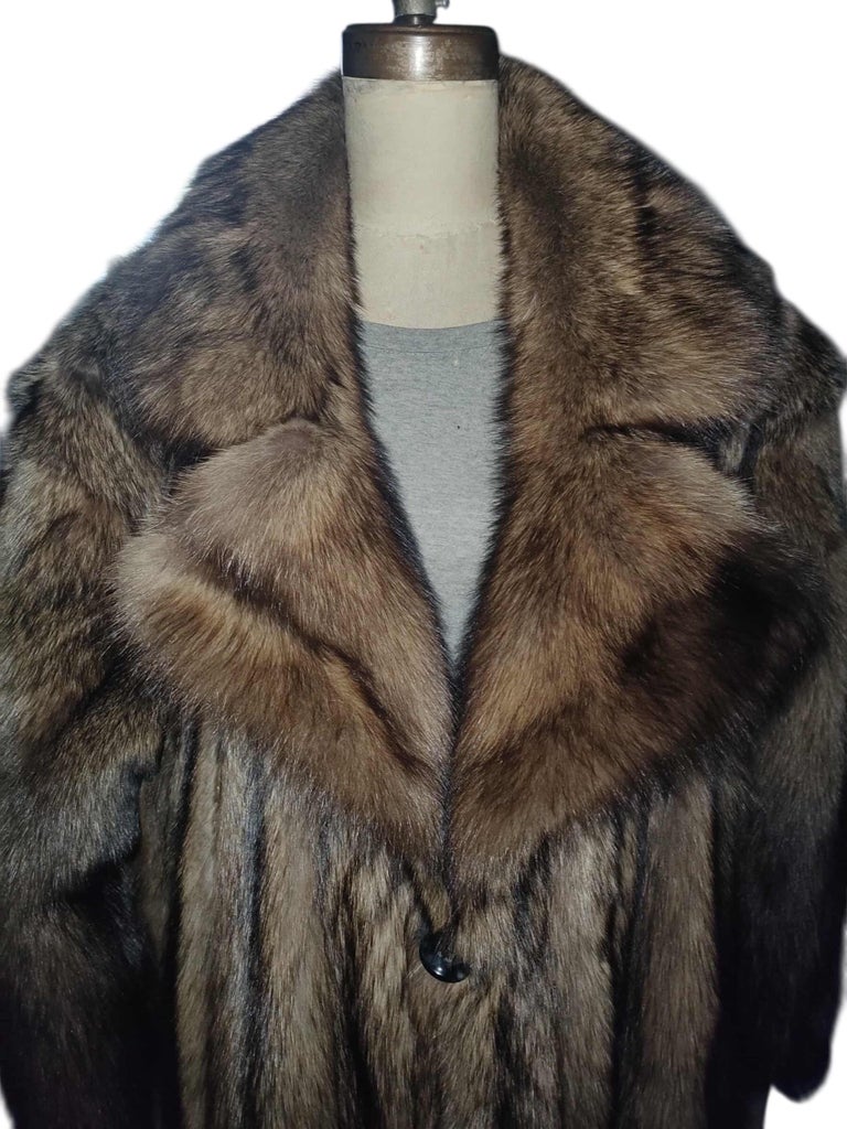 Big Tall Men's Fisher sable fur coat jacket size 2 XL ~no duties