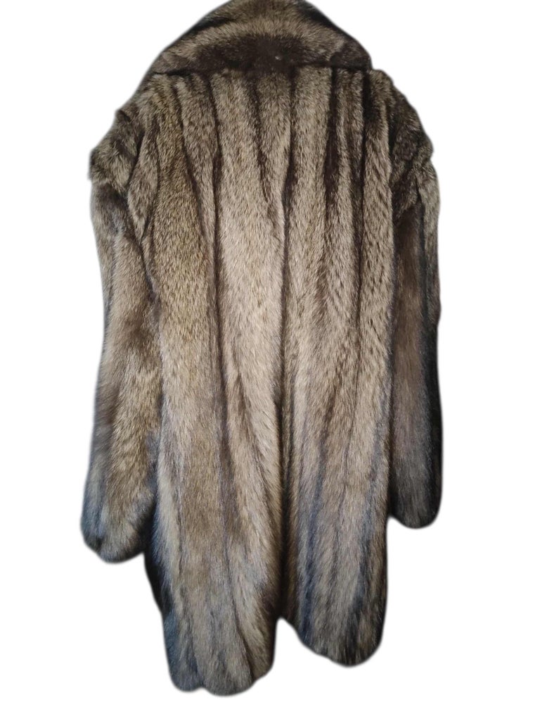 Big Tall Men's Fisher sable fur coat jacket size 2 XL ~no duties