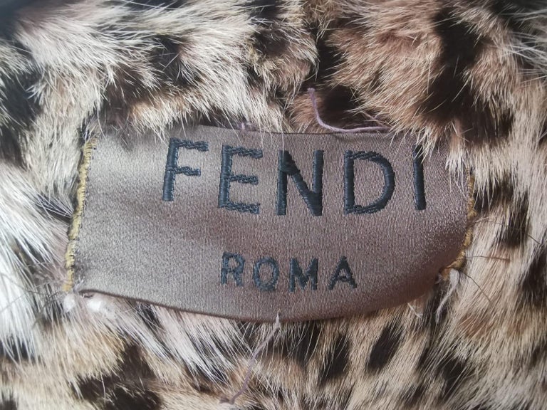 190 Fendi coat with lynx bob cat fur linning size 10