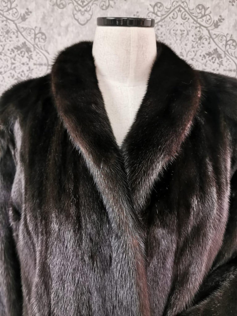 269 black diamond mink fur coat size 10 ~no duties