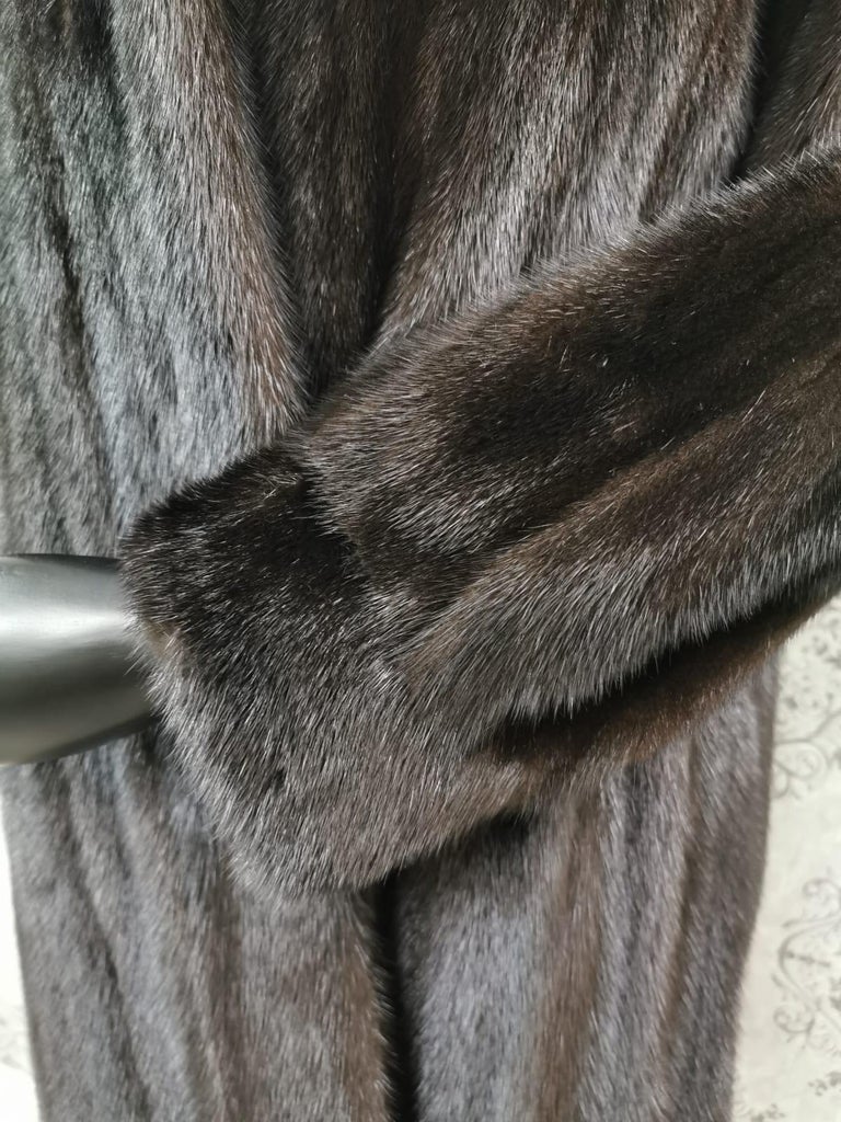 269 black diamond mink fur coat size 10 ~no duties