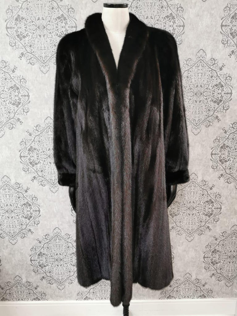 269 black diamond mink fur coat size 10 ~no duties