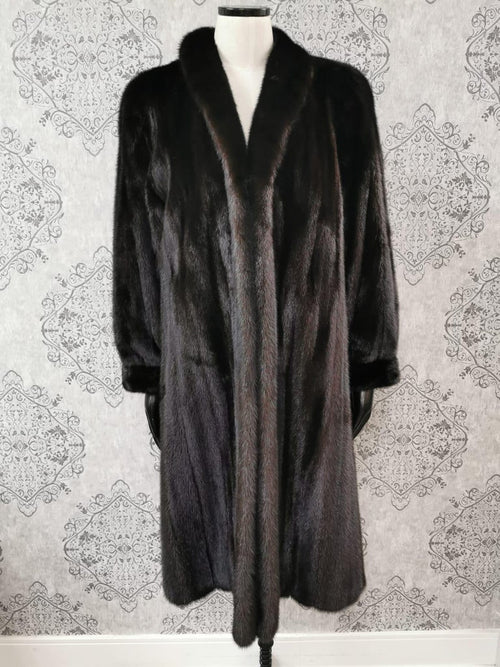 269 black diamond mink fur coat size 10 ~no duties