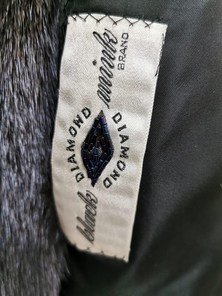 269 black diamond mink fur coat size 10 ~no duties