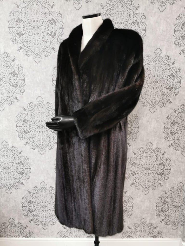 269 black diamond mink fur coat size 10 ~no duties
