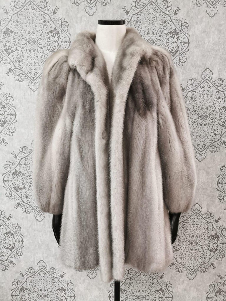 Sapphire Mink Fur Coat size 12 ~no duties