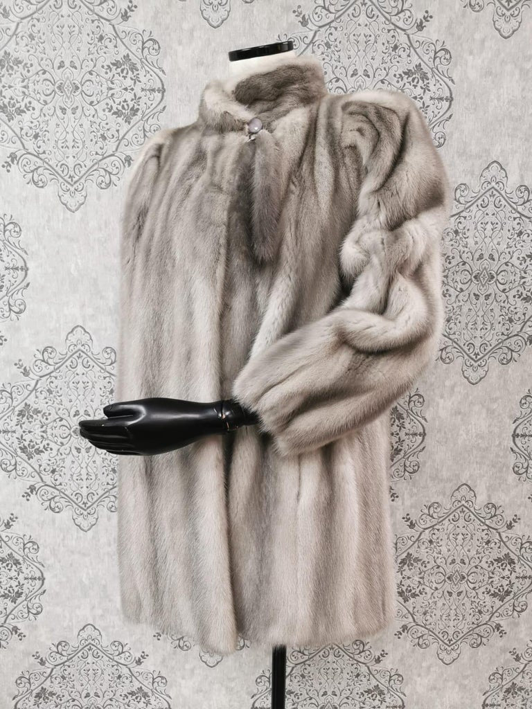 Sapphire Mink Fur Coat size 12 ~no duties