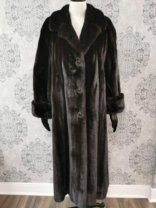 Brand new Birger Christensen Ranch Female Mink Fur Trench Coat (Size 14-M/L)