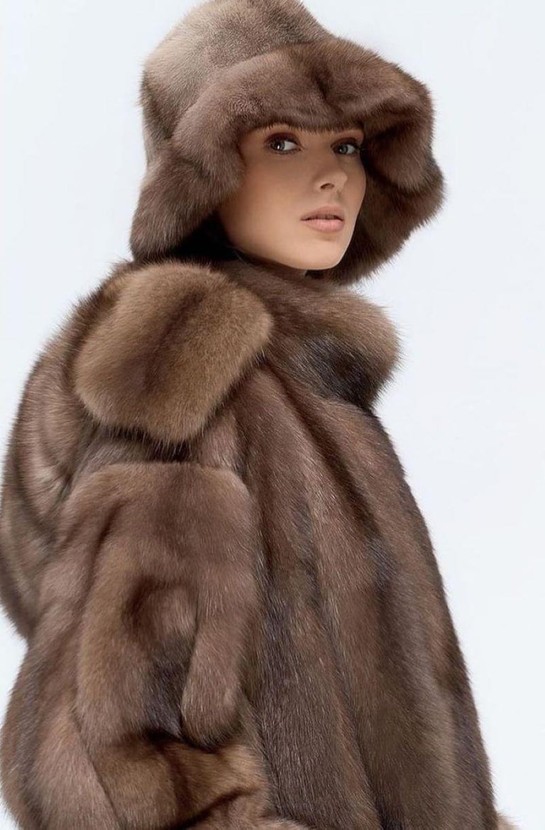Brand new sable fur coat size M