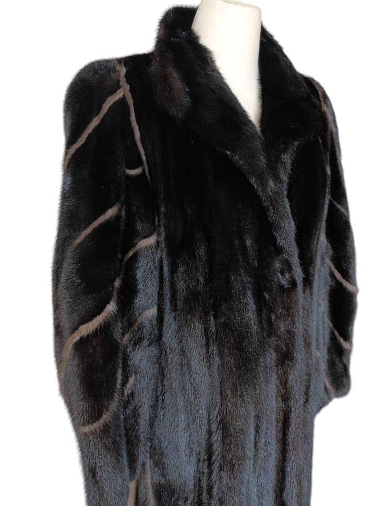Mint lustrous black Mink Fur Coat (Size 10 M) ~no duties