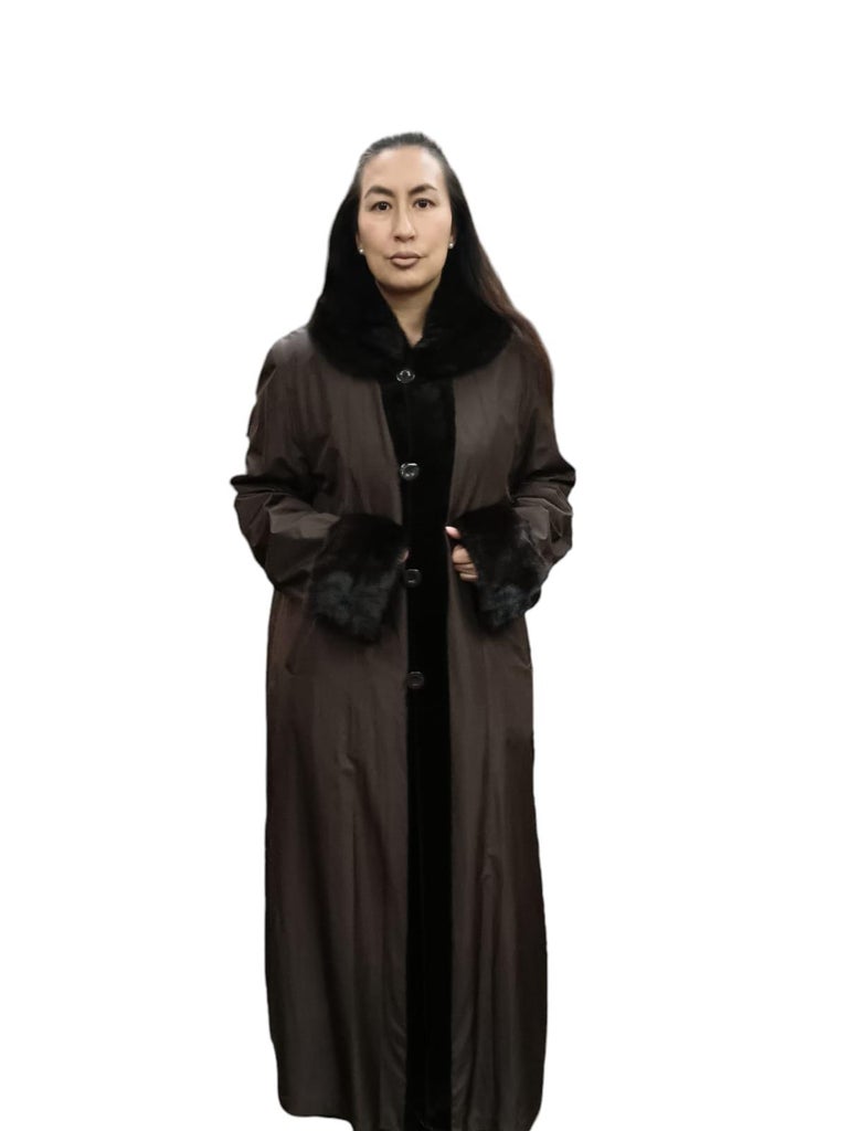 Christian Dior sheared female Mink Fur Coat reversible size 16 ~no duties