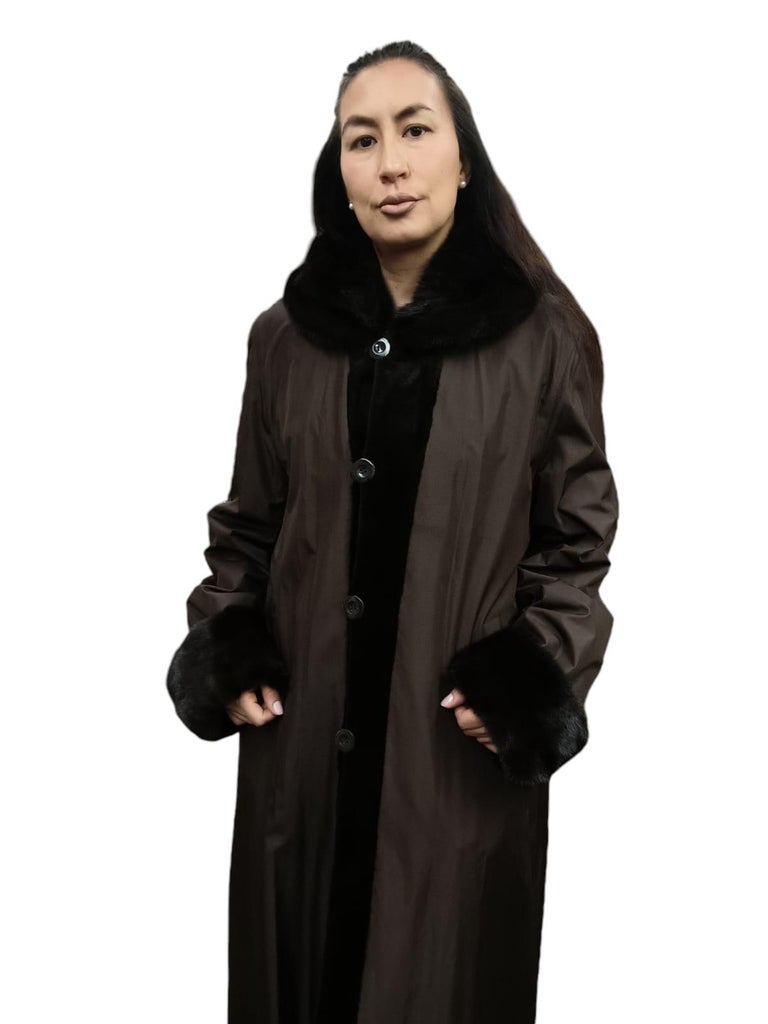 Christian Dior sheared female Mink Fur Coat reversible size 16 ~no duties