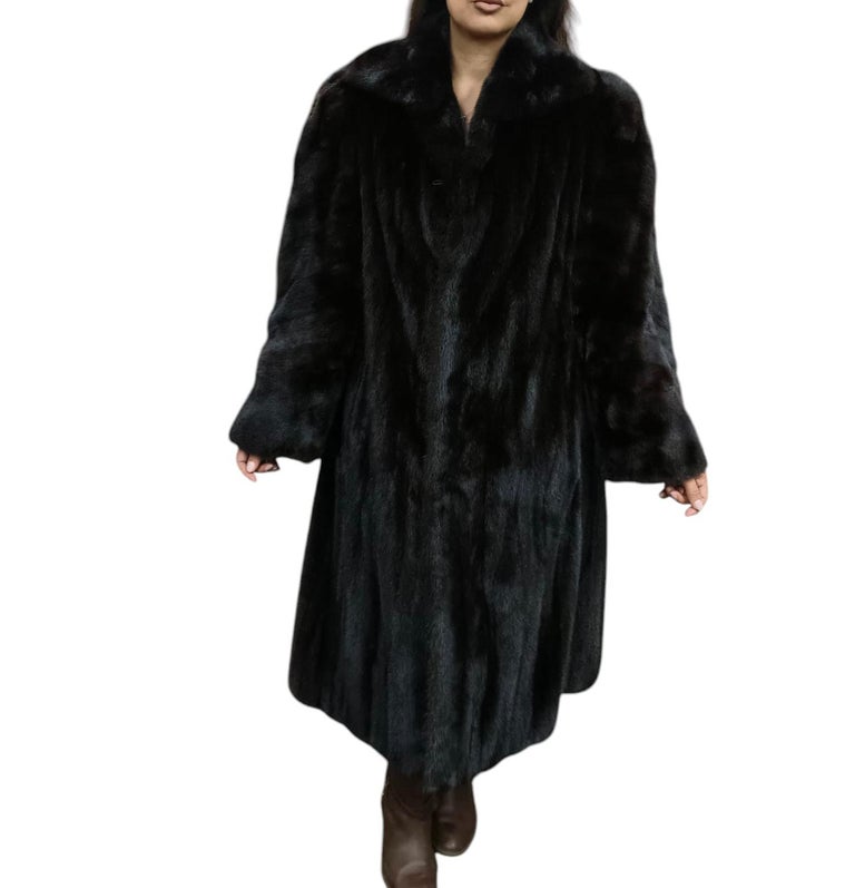 Louis Feraud Mink Fur Coat size 12-14 ~no duties