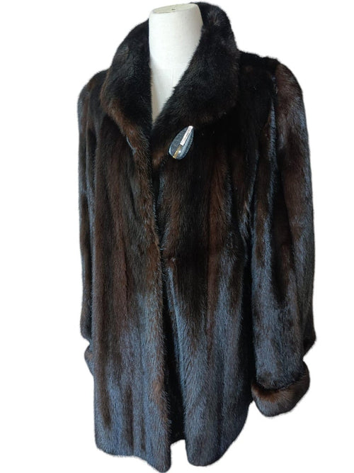 Birger Christensen Ranch Mink Fur Stroller Coat (Size 14-16 M/L) ~no duties