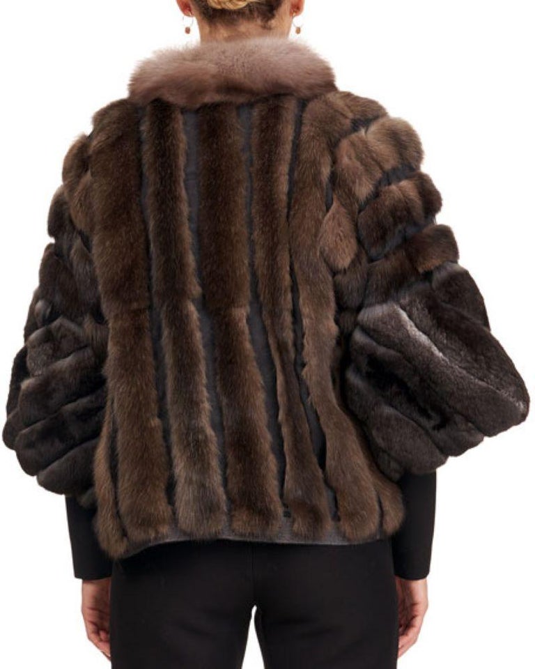 Brand new Loro Piana Wool Sable And Chinchilla Fur Jacket Coat  Sweater XS S M L