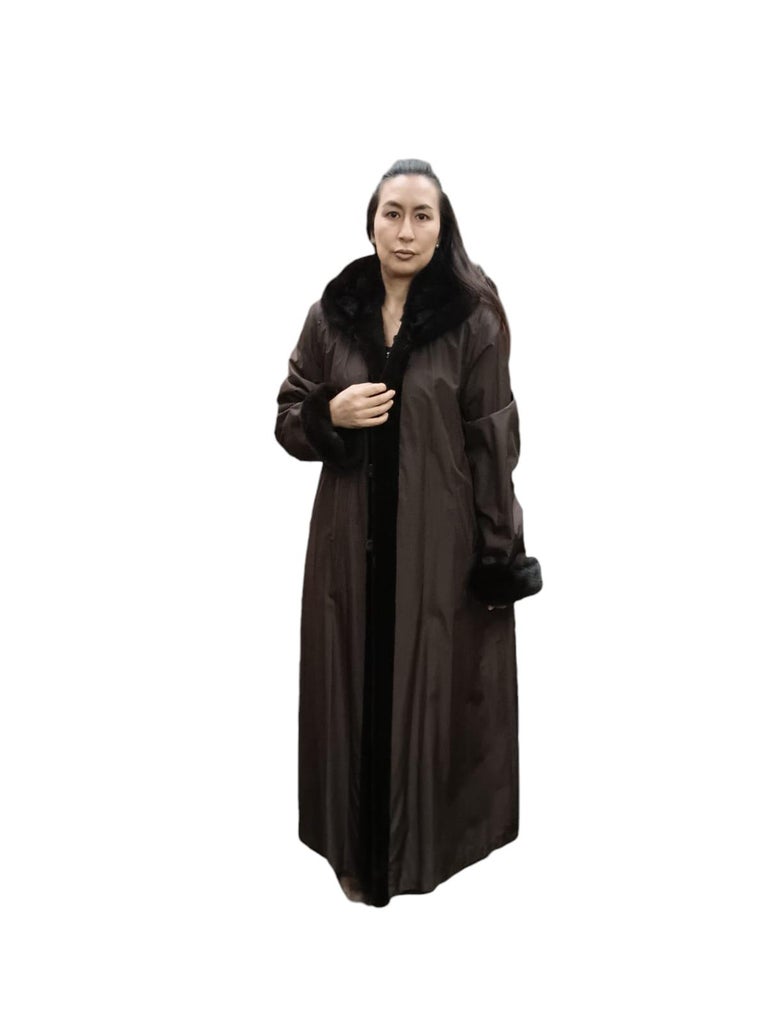 Christian Dior sheared female Mink Fur Coat reversible size 16 ~no duties