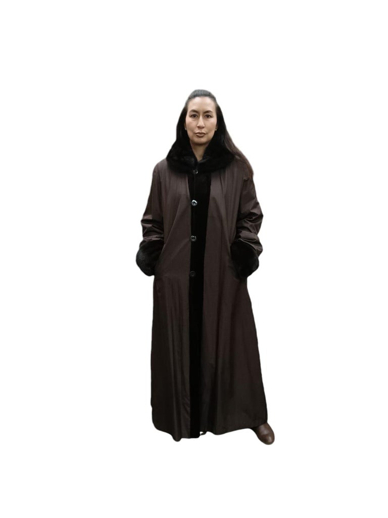 Christian Dior sheared female Mink Fur Coat reversible size 16 ~no duties