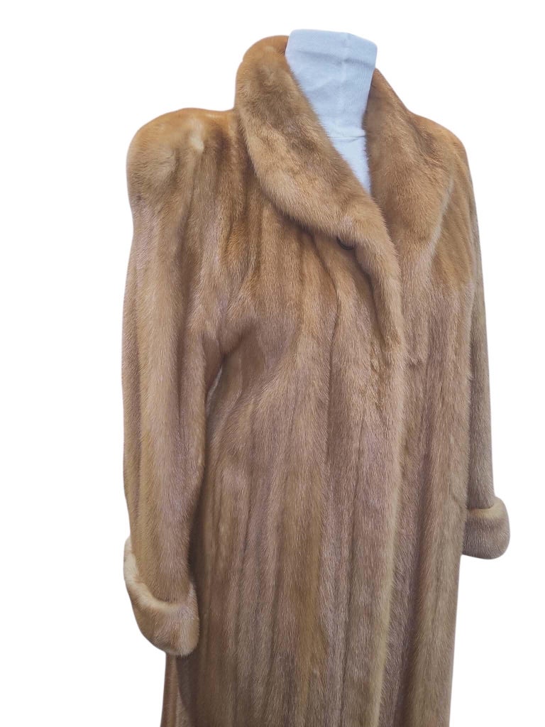 Brand New female Whiskey Mink Fur Coat Women's 12 tagsn 6500$ ~no duties