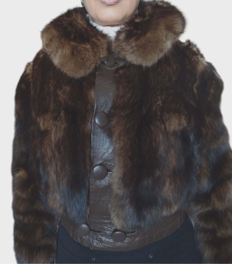 Vintage Russian sable fur jacket 6/S ~no duties