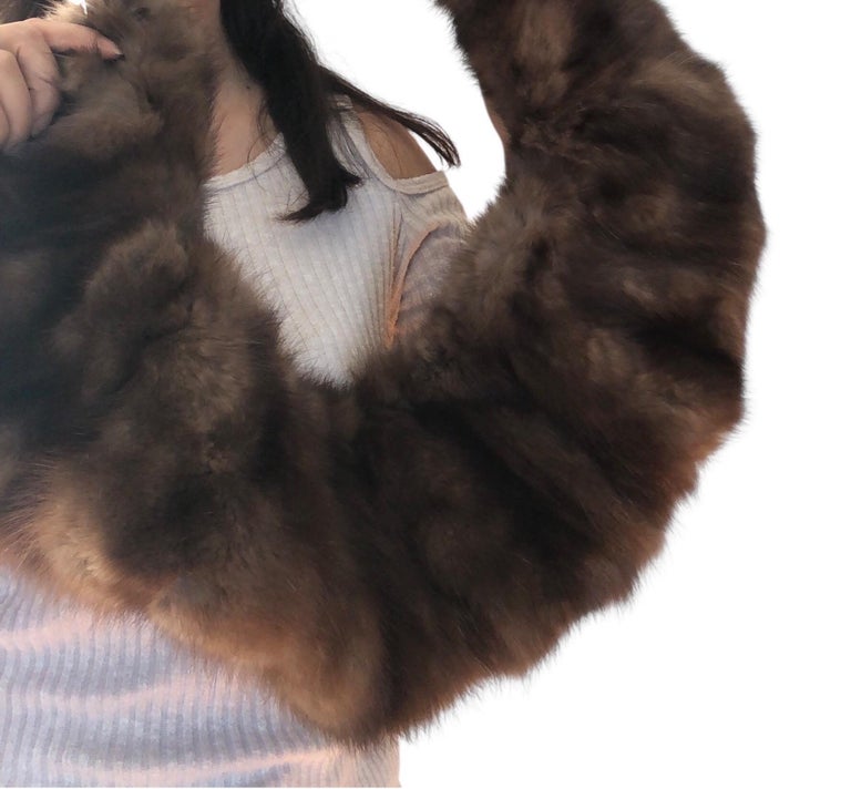Russian sable fur collar