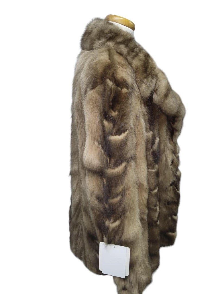 Men's Russian rare Tortora sable fur coat jacket size 44 ~no duties