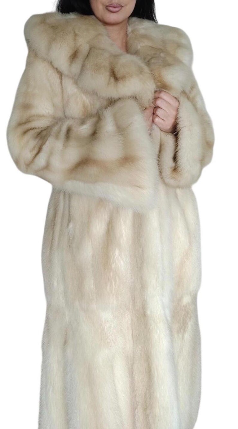 Brand new bisang rare golden Russian sable fur coat 8/M ~no duties