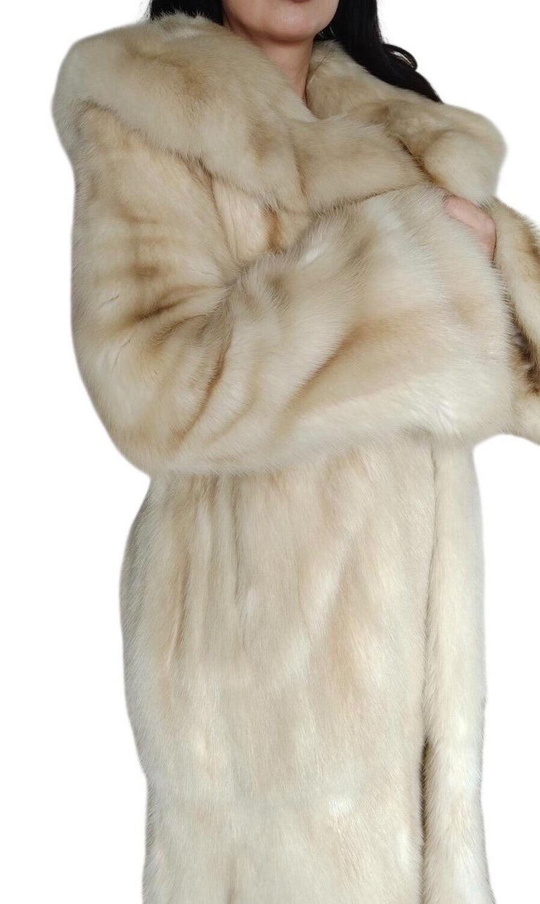 Brand new bisang rare golden Russian sable fur coat 8/M ~no duties
