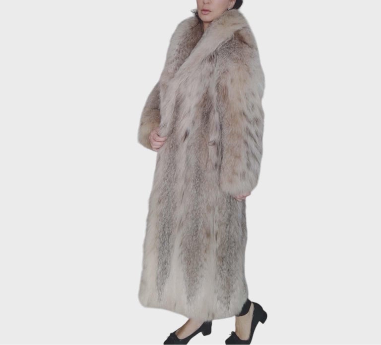 Mint Revillon Lynx fur coat 6/S ~no duties