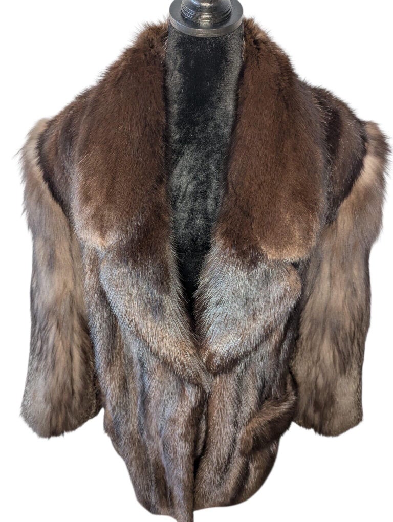 819 unisex mink fur jacket men’s 38/ S or 12/L women