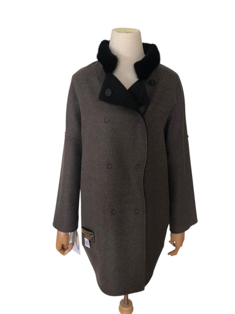 Brand new Loro Piana wool cashmere reversible coat 10/M ~no duties
