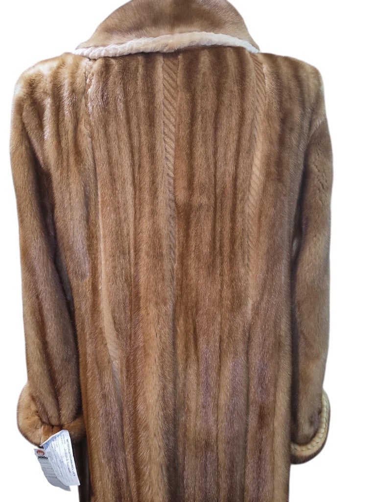 Brand new Jean Crissan female whiskey Mink Fur Coat ~no duties