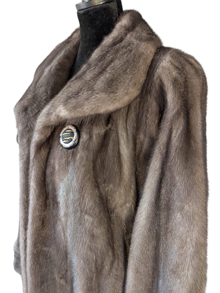 Brand new blue iris mink fur coat #805 ~no duties
