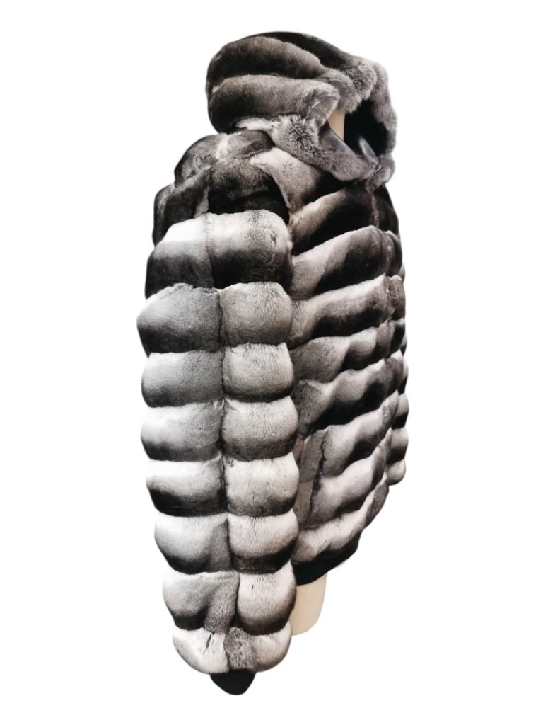 Brand new reversible leather chinchilla fur coat jacket men’s 44 ~no duties