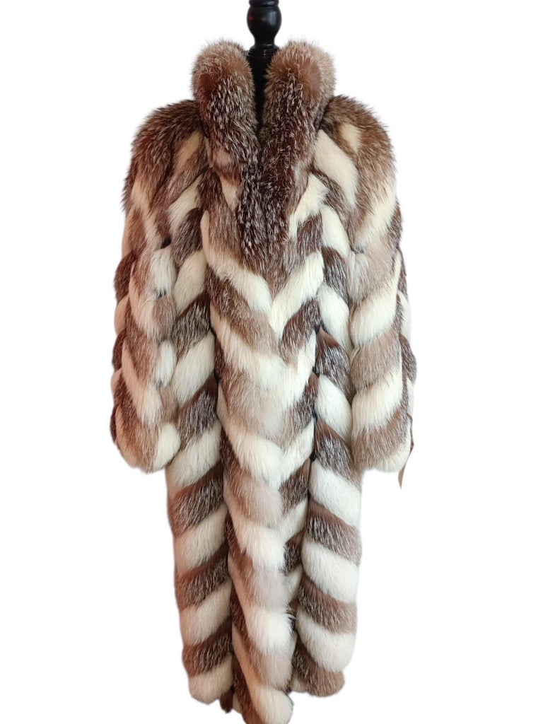 Mint Christian Dior sectional fox fur coat 10/M ~no duties