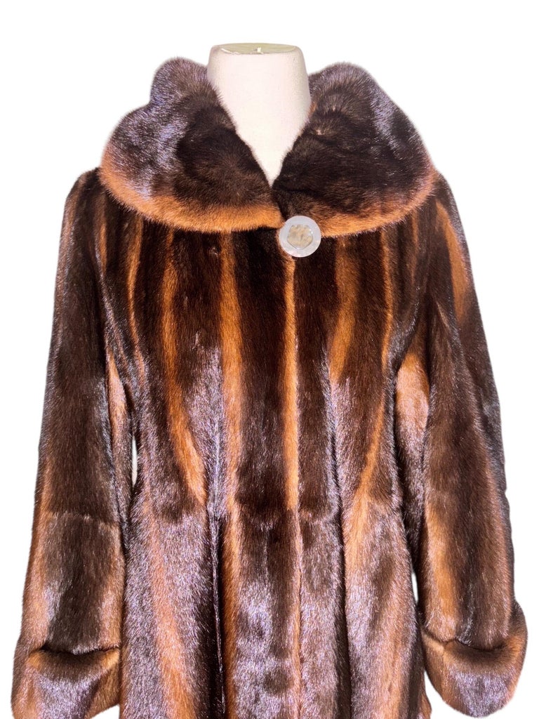 Holt Renfrew ombre mink fur coat size 8/M ~no duties
