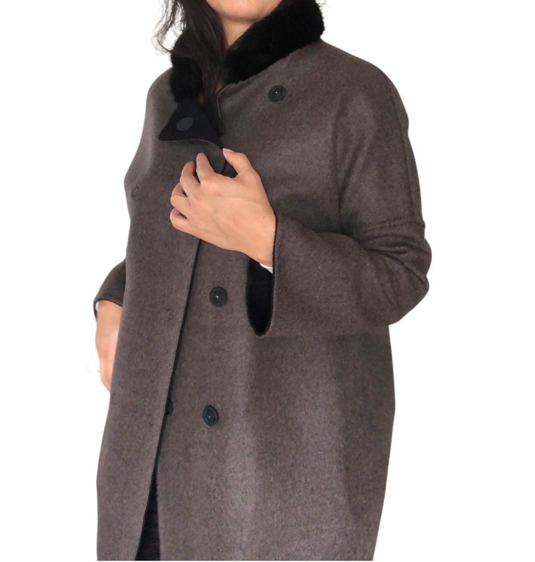 Brand new Loro Piana wool cashmere reversible coat 10/M ~no duties
