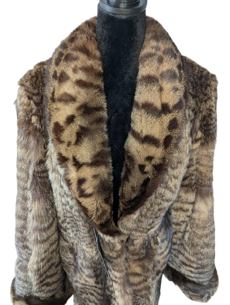 European wild cat fur coat size 18 ~no duties