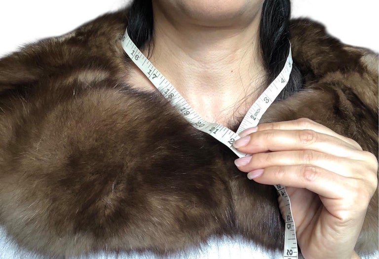 Russian sable fur collar