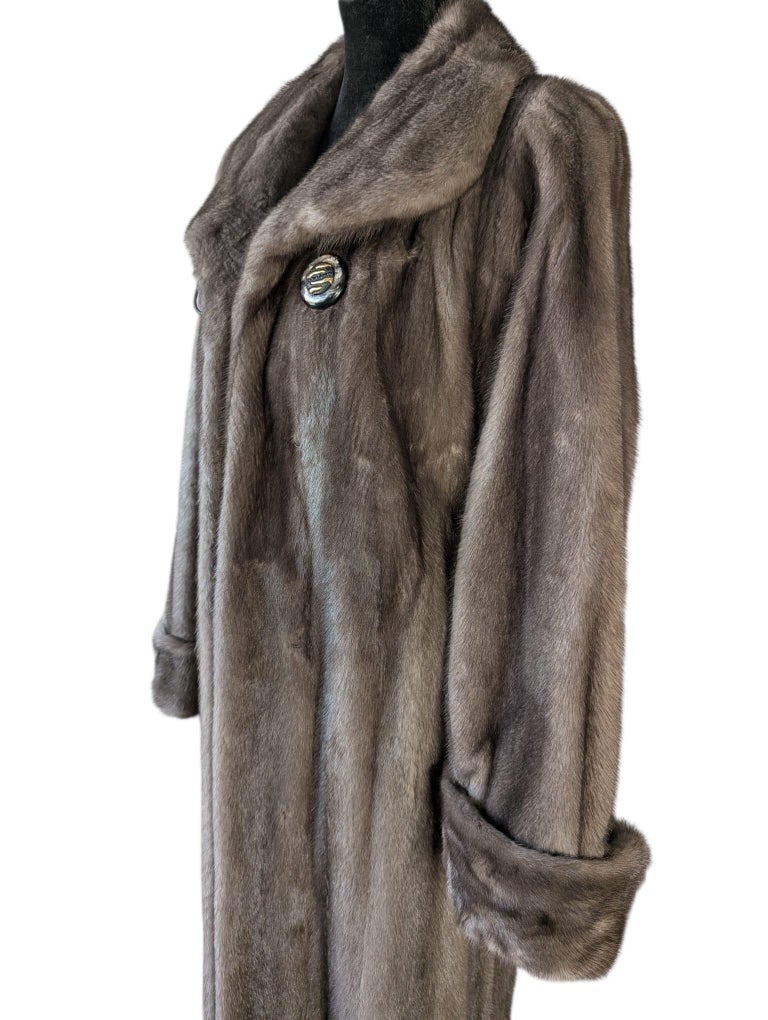 Brand new blue iris mink fur coat #805 ~no duties