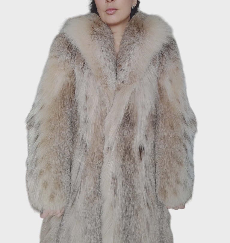 Mint Revillon Lynx fur coat 6/S ~no duties