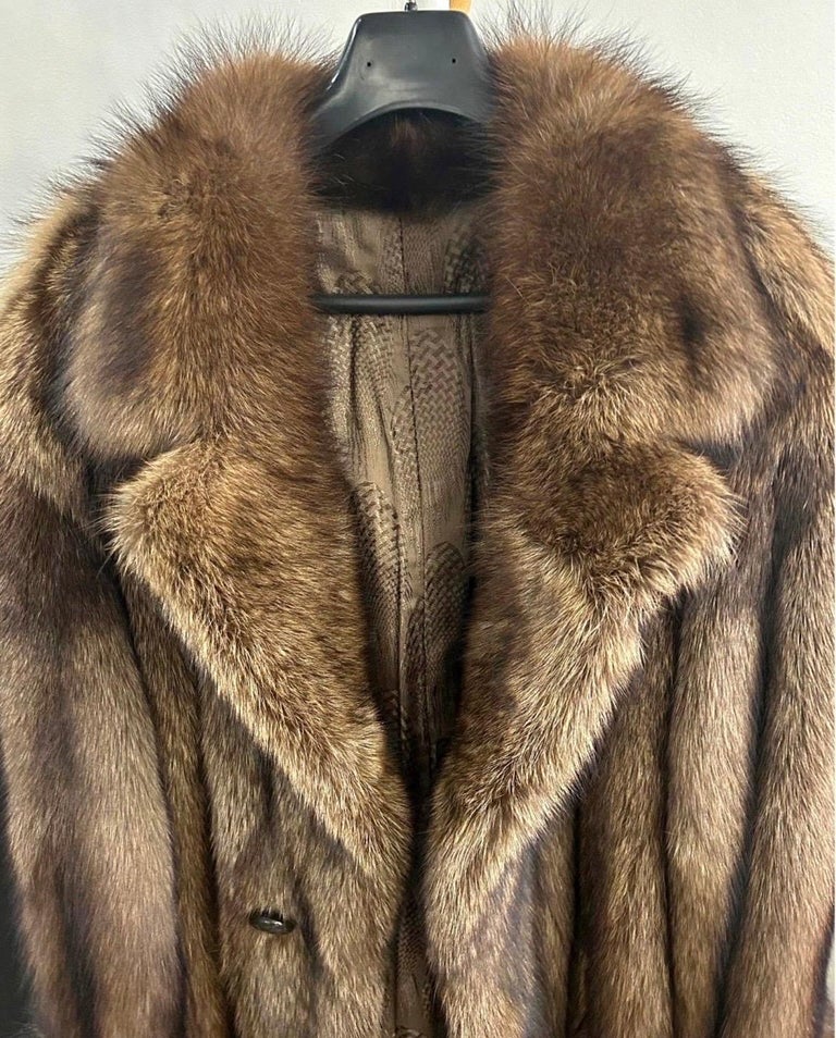 Big Tall Men's Fisher sable fur coat jacket size 50/L ~no duties