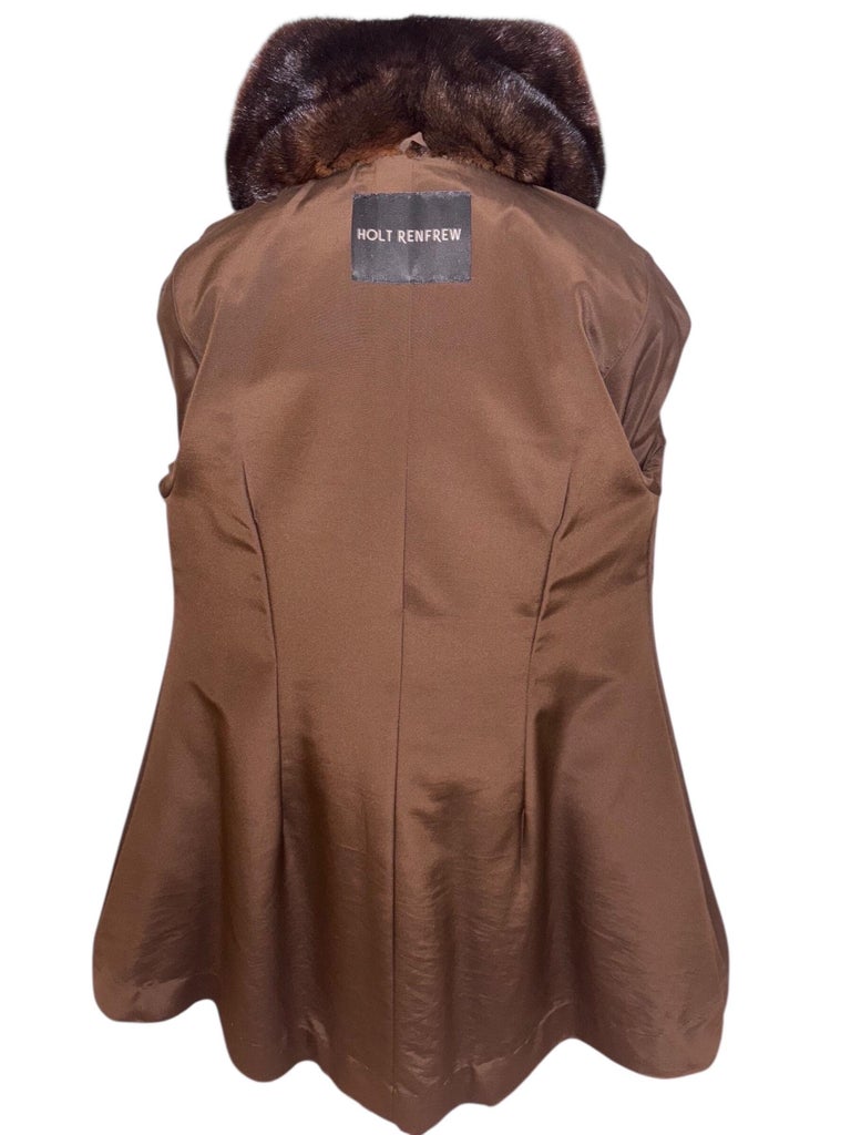 Holt Renfrew ombre mink fur coat size 8/M ~no duties