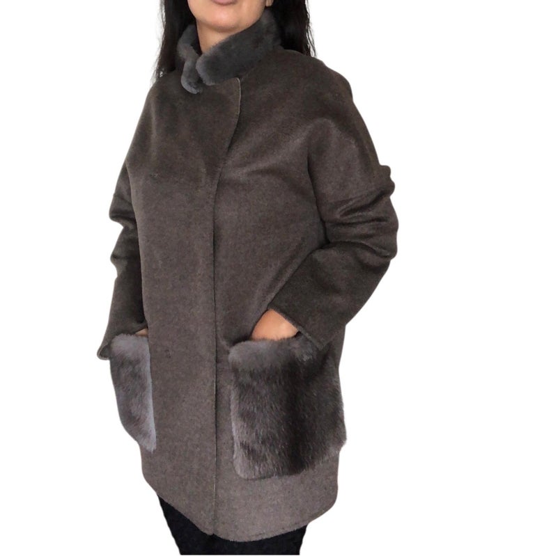 Brand new Loro piana reversible wool cashmere size 6/S ~no duties