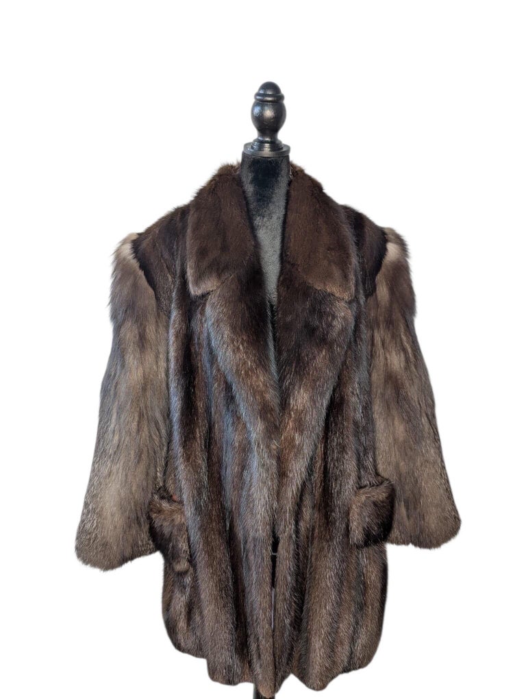 819 unisex mink fur jacket men’s 38/ S or 12/L women