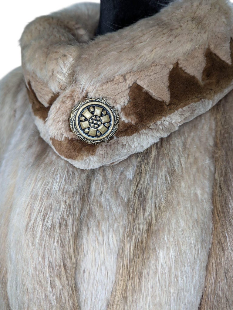 Brand new natural beaver Fur Coat (Size 12/L) ~no duties