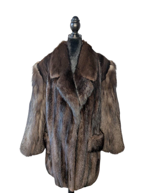 819 unisex mink fur jacket men’s 38/ S or 12/L women