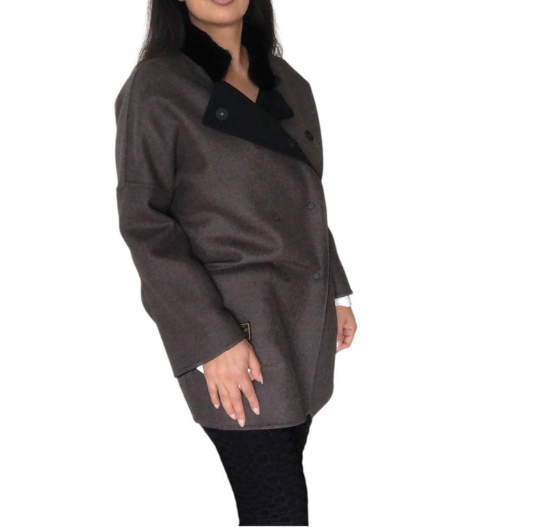 Brand new Loro Piana wool cashmere reversible coat 10/M ~no duties