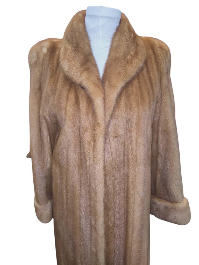 Brand New female Whiskey Mink Fur Coat Women's 12 tagsn 6500$ ~no duties