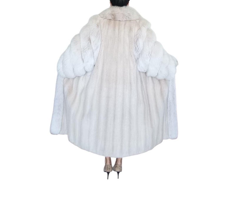 Brand new vintage blush mink fur fox coat 12/M ~no duties